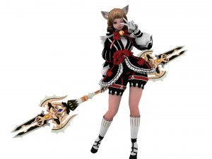 Supery girl 3 rigged 3D Model