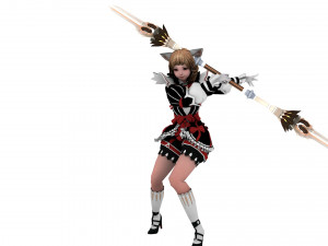 Supery girl 3 rigged 3D Model