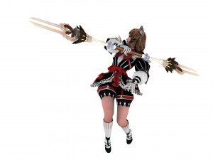 Supery girl 3 rigged 3D Model