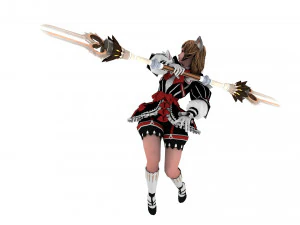 Supery girl 3 rigged 3D Model
