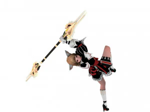 Supery girl 3 rigged 3D Model