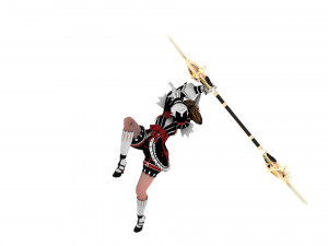 Supery girl 3 rigged 3D Model