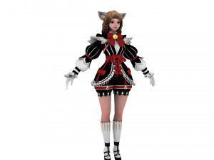 Supery girl 3 rigged 3D Model