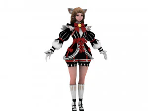 Supery girl 3 rigged 3D Model