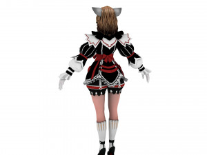 Supery girl 3 rigged 3D Model