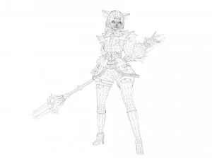 Supery girl 3 rigged 3D Model