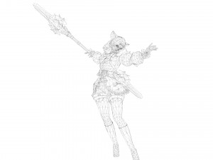 Supery girl 3 rigged 3D Model