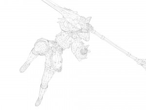 Supery girl 3 rigged 3D Model