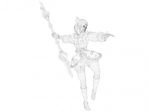 Supery girl 3 rigged 3D Model