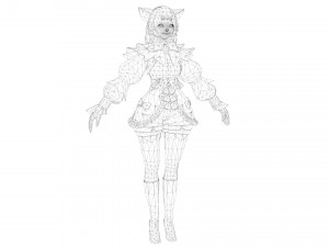 Supery girl 3 rigged 3D Model