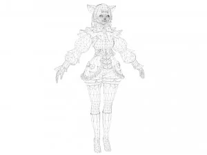 Supery girl 3 rigged 3D Model