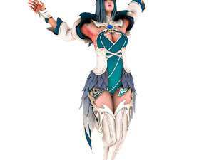 CG Woman warrior beauty female character Low-poly 3Dモデル