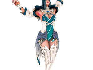 CG жінка воїн краса жіночий персонаж Low-poly 3D Модель