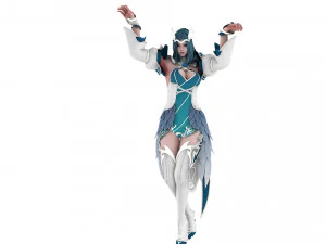CG Woman warrior beauty female character Low-poly 3D Model