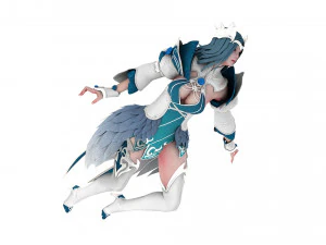 CG Woman warrior beauty female character Low-poly 3D Model