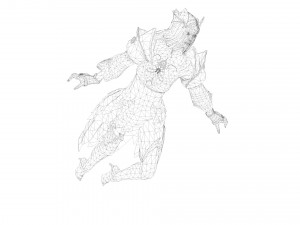 CG Woman warrior beauty female character Low-poly Modello 3D