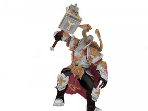 Warrior Rigged 3D Model