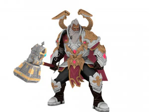 Warrior Rigged 3D Model
