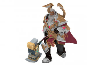 Warrior Rigged 3D Model
