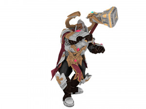 Warrior Rigged 3D 모델