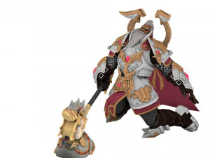 Warrior Rigged 3D Model