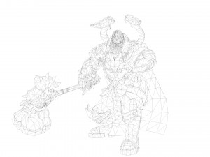 Warrior Rigged 3D 모델