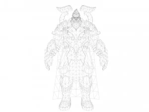 Warrior Rigged 3D Model