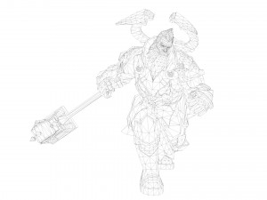 Warrior Rigged 3D 모델