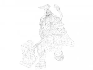 Warrior Rigged 3D Model