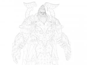 Warrior Rigged 3D Model
