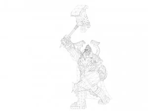 Warrior Rigged 3D Model