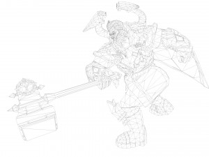 Warrior Rigged 3D 모델
