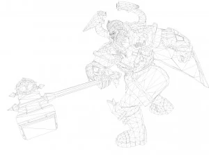 Warrior Rigged 3D Model