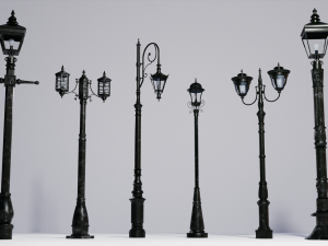 StreetLamps6Pack Vol 1 Modello 3D