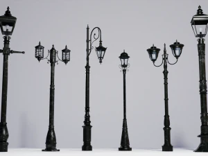 StreetLamps6Pack Vol 1 3D Model