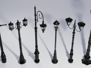 StreetLamps6Pack Vol 1 Modello 3D