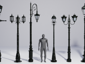 StreetLamps6Pack Vol 1 Modello 3D