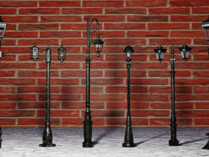 StreetLamps6Pack Vol 1 Modello 3D