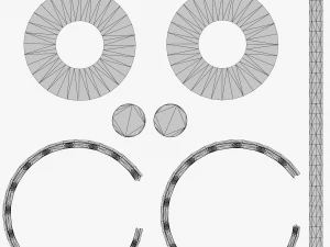 Metallic Coins Pack01 3D Model