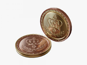 Metallic Coins Pack02 3D Model