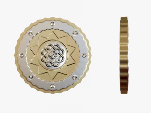 Metallic Coins Pack02 3D Model