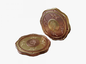 Metallic Coins Pack02 3D Model
