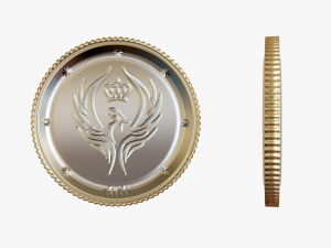 Metallic Coins Pack02 3D 模型