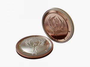 Metallic Coins Pack02 3D Model