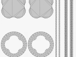 Metallic Coins Pack03 3D Model