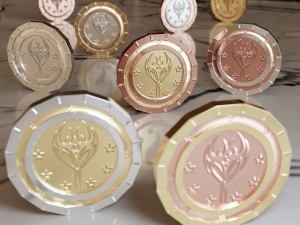 Metallic Coins Pack04 3D 模型