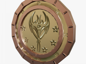 Metallic Coins Pack04 3D 模型