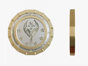 Metallic Coins Pack04 3D 模型