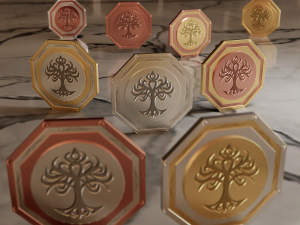 Metallic Coins Pack04 3D 模型