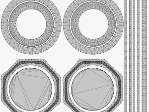 Metallic Coins Pack05 3D Model